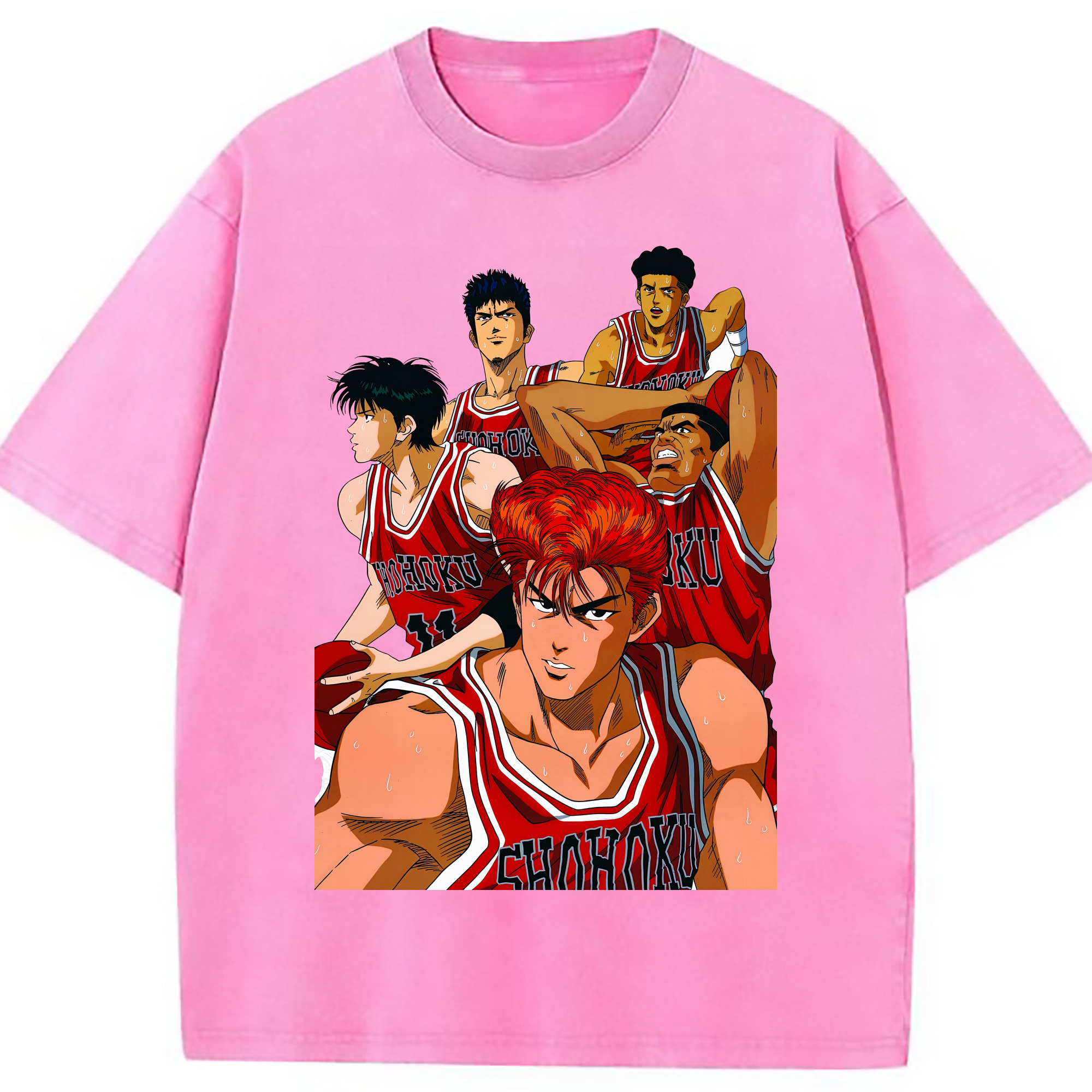 （画像用） SLAM DUNK／スラムダンク 綿100% ヴィンテージ風 半袖Tシャツ（フロントプリント）